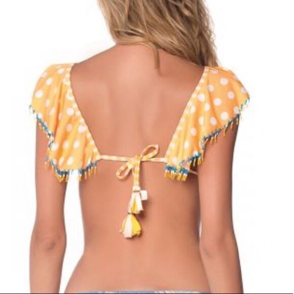 NWT Palmacea Tropical Dots bikini top. Medium - Picture 2 of 2